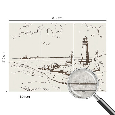 3D-Fototapete fürs Wohnzimmer Küstenlandschaft