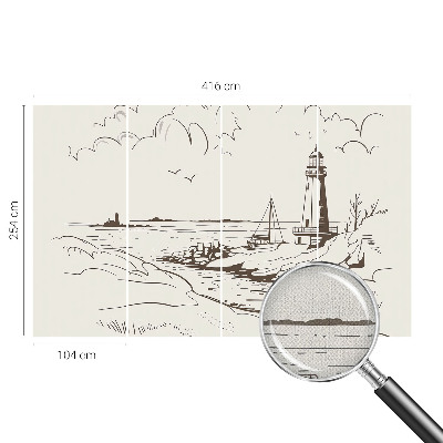 3D-Fototapete fürs Wohnzimmer Küstenlandschaft