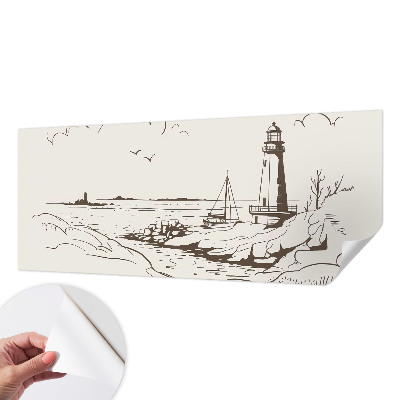 3D-Fototapete fürs Wohnzimmer Küstenlandschaft