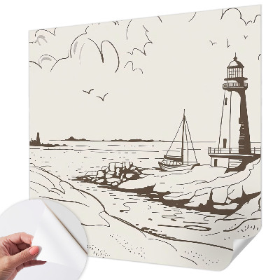 3D-Fototapete fürs Wohnzimmer Küstenlandschaft