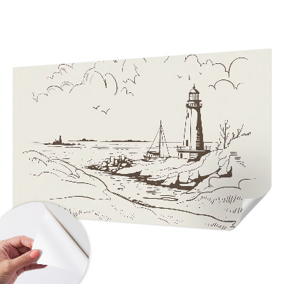 3D-Fototapete fürs Wohnzimmer Küstenlandschaft