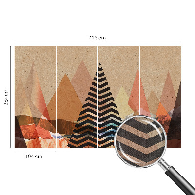 3D-Fototapete fürs Schlafzimmer Abstrakte Landschaft