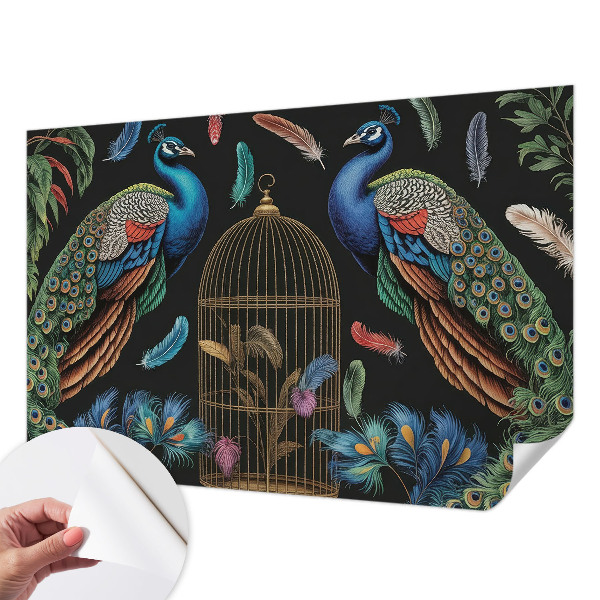 Moderne Fototapete nach Maß Exotische Pfauen