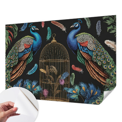 Moderne Fototapete nach Maß Exotische Pfauen