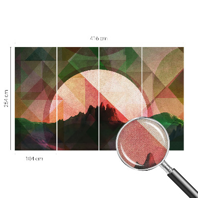 Vintage tapete Malerische Hügel