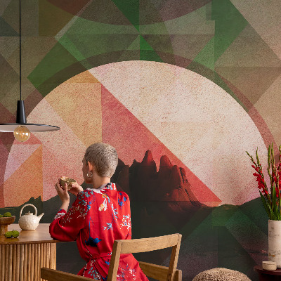 Vintage tapete Malerische Hügel