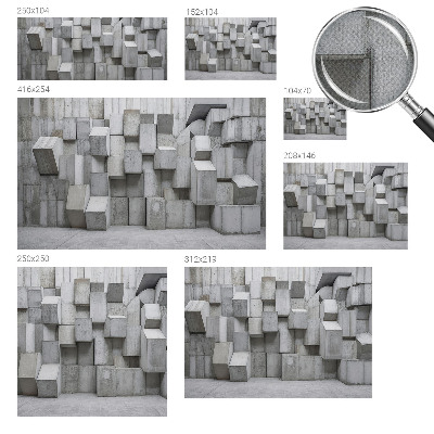 3D-Fototapete Betonblöcke