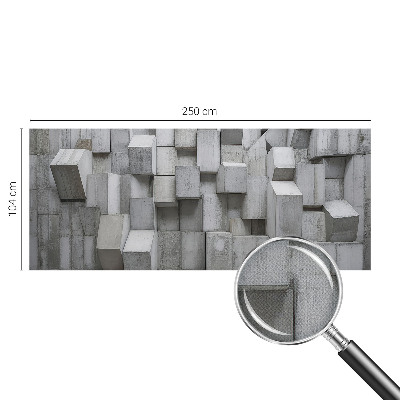 3D-Fototapete Betonblöcke