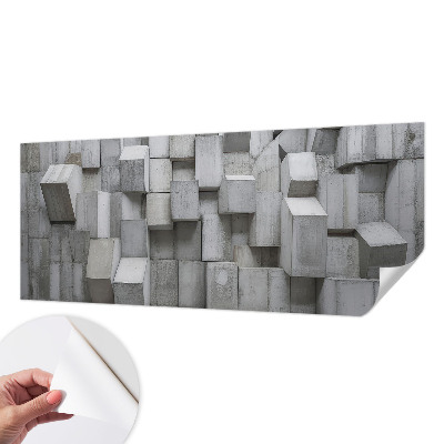 3D-Fototapete Betonblöcke