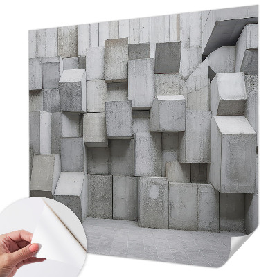 3D-Fototapete Betonblöcke