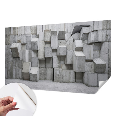 3D-Fototapete Betonblöcke