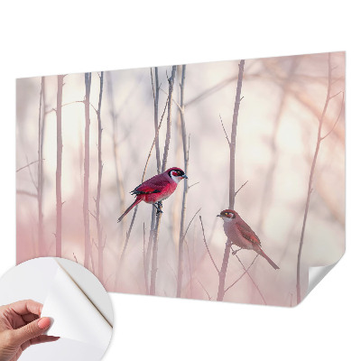 Selbstklebende Fototapete fürs Schlafzimmer Vogelpaar