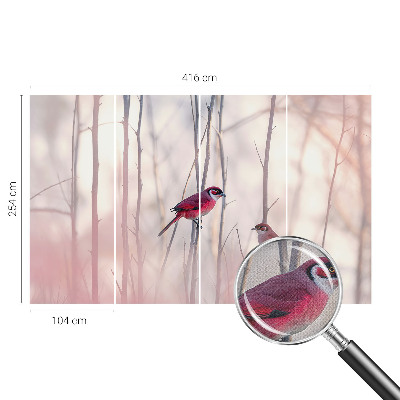 Selbstklebende Fototapete fürs Schlafzimmer Vogelpaar