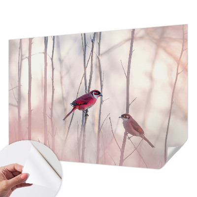 Selbstklebende Fototapete fürs Schlafzimmer Vogelpaar
