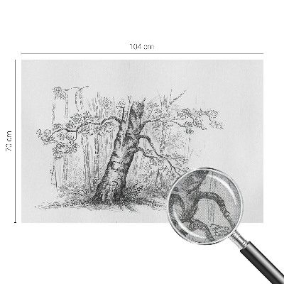 Fototapete in 3D-Optik Waldbaum