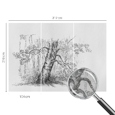 Fototapete in 3D-Optik Waldbaum