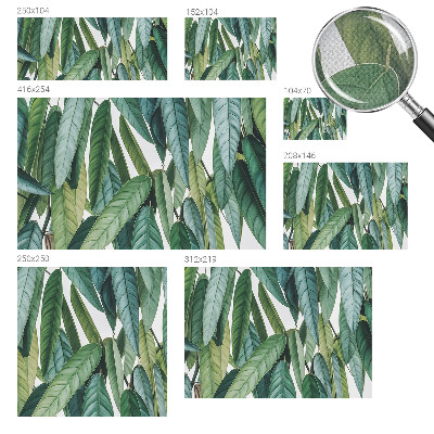 3D-Fototapete fürs Wohnzimmer Natürliche Blätter