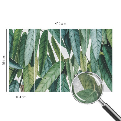 3D-Fototapete fürs Wohnzimmer Natürliche Blätter