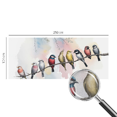 3D-Fototapete fürs Schlafzimmer Vögel auf einem Ast