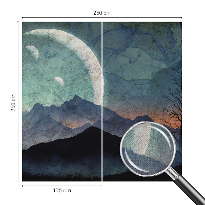 Selbstklebende Fototapete fürs Wohnzimmer Nachtlandschaft