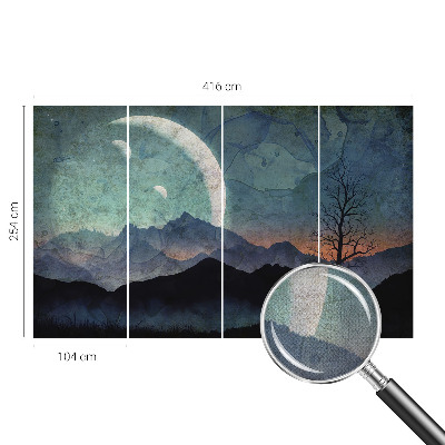 Selbstklebende Fototapete fürs Wohnzimmer Nachtlandschaft