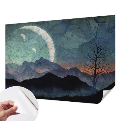 Selbstklebende Fototapete fürs Wohnzimmer Nachtlandschaft