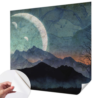 Selbstklebende Fototapete fürs Wohnzimmer Nachtlandschaft