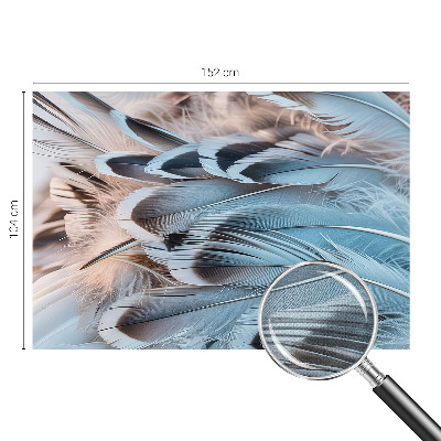 3D-Fototapete fürs Schlafzimmer Blaue Federn