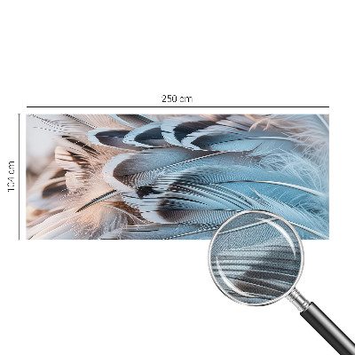 3D-Fototapete fürs Schlafzimmer Blaue Federn