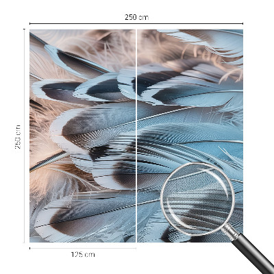 3D-Fototapete fürs Schlafzimmer Blaue Federn