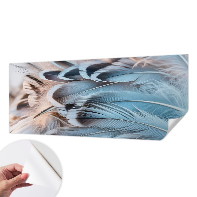 3D-Fototapete fürs Schlafzimmer Blaue Federn