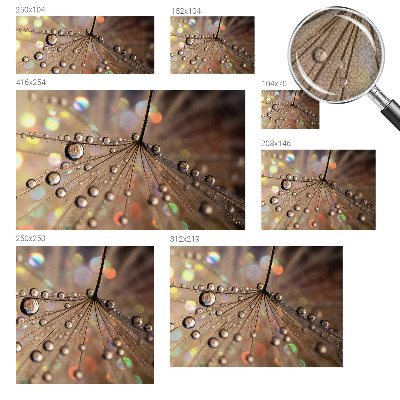 3D-Fototapete fürs Wohnzimmer Perlentropfen