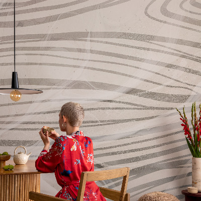 Selbstklebende Fototapete fürs Schlafzimmer Wellenlinien