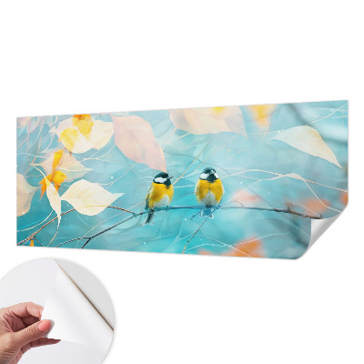 Selbstklebende Fototapete für die Wand Frühlingsvögel