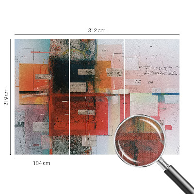 3D-Fototapete fürs Wohnzimmer Abstrakte Komposition