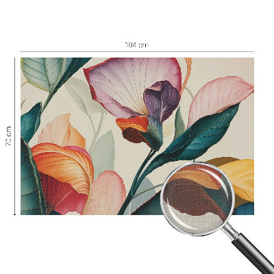 Selbstklebende Fototapete für die Wand Bunte Blumen