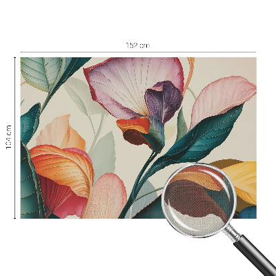 Selbstklebende Fototapete für die Wand Bunte Blumen