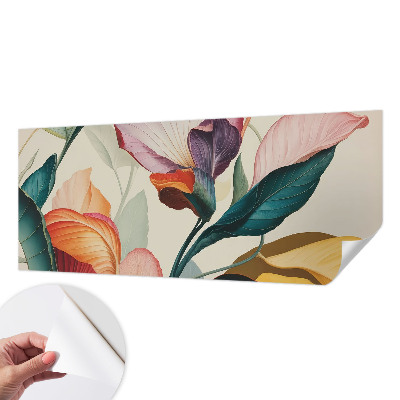 Selbstklebende Fototapete für die Wand Bunte Blumen