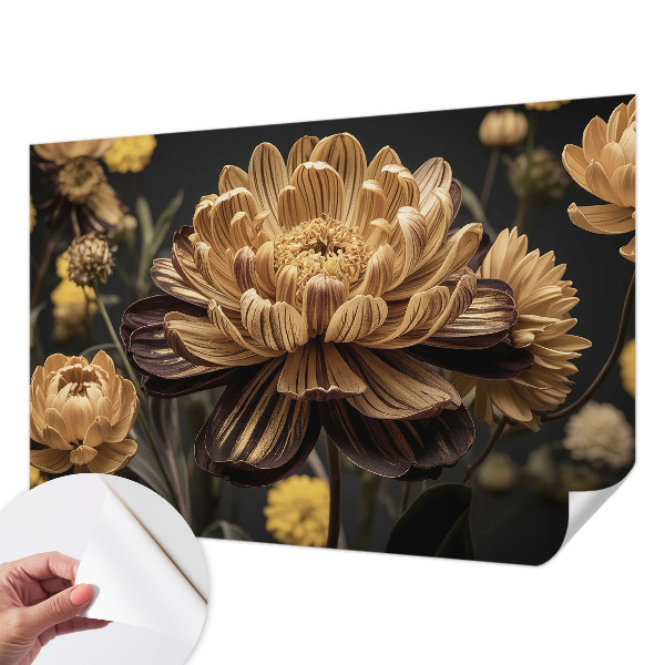 Fototapete in 3D-Optik Florale Eleganz