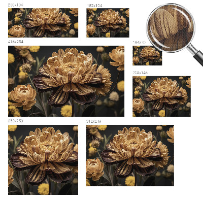 Fototapete in 3D-Optik Florale Eleganz