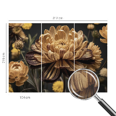 Fototapete in 3D-Optik Florale Eleganz