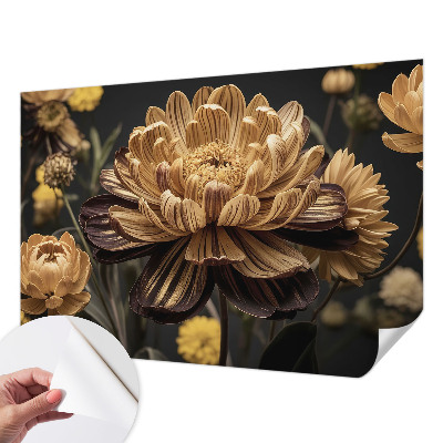 Fototapete in 3D-Optik Florale Eleganz