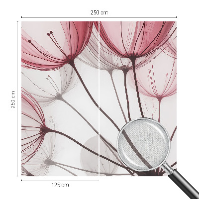 Fototapete in 3D-Optik Blumensilhouetten
