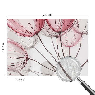 Fototapete in 3D-Optik Blumensilhouetten