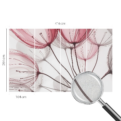 Fototapete in 3D-Optik Blumensilhouetten