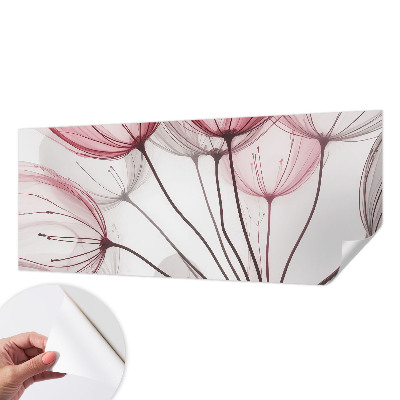 Fototapete in 3D-Optik Blumensilhouetten