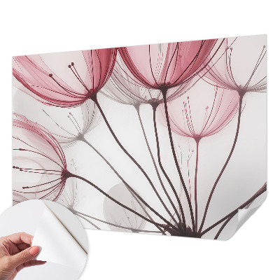 Fototapete in 3D-Optik Blumensilhouetten