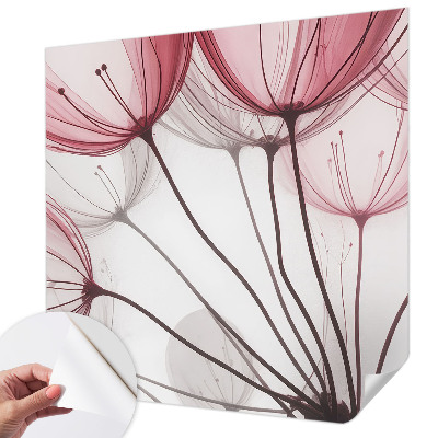 Fototapete in 3D-Optik Blumensilhouetten