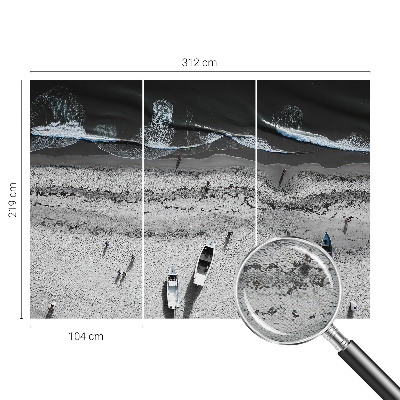 3D-Fototapete fürs Wohnzimmer Strandruhe