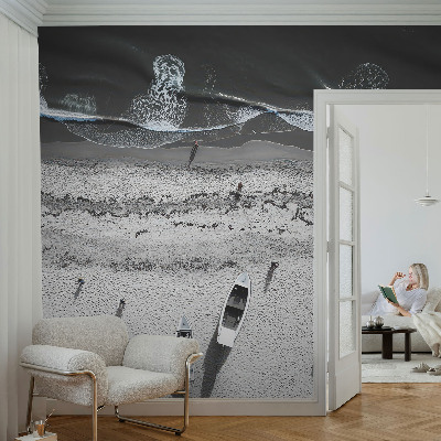 3D-Fototapete fürs Wohnzimmer Strandruhe